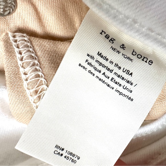 NWT $195 Rag & Bone White Ankle Dre Capri Jeans Size 27 - Picture 7 of 11